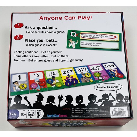 2012 North Star Games WITS & WAGERS PARTY Board Game 040512-040 NOB NEW Open Box - Picture 3 of 3